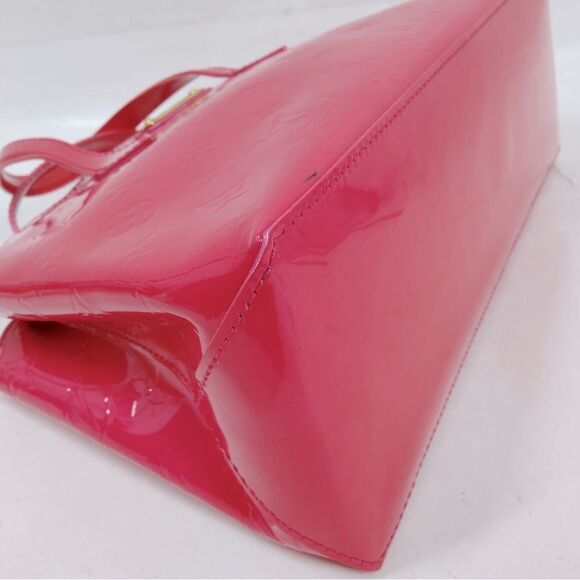 LOUIS VUITTON Rose Pop Vernis LV Monogram Leather Wishire PM Bag Auth RARE Ex+++ - Picture 14 of 16